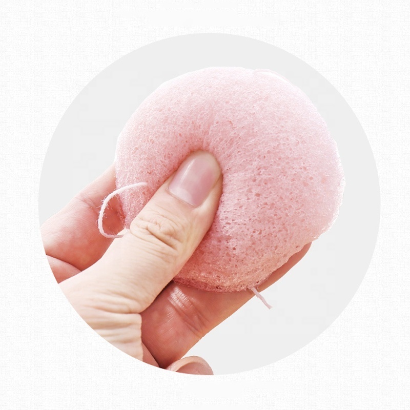 Biodegradable 100% Natural Vegetable Fiber Cleaning Konjac Sponge Facial Baby Body Bath Puff Exfoliating Sponge