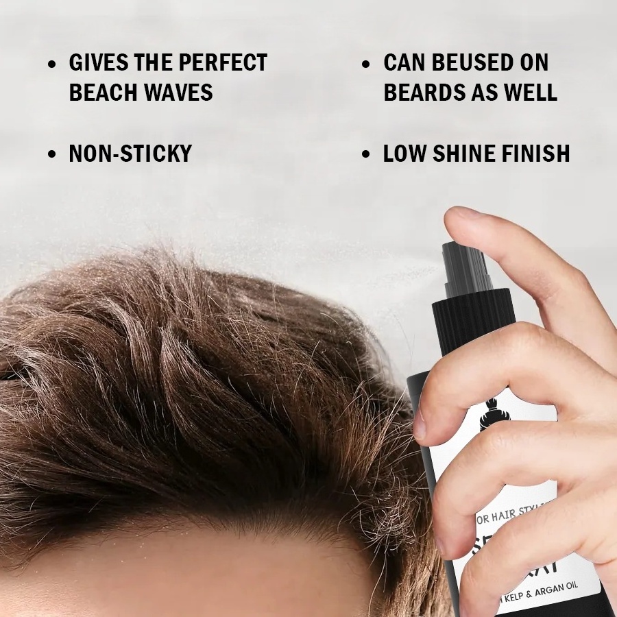 Private Label High Hold With Low Shine Men's Hair Styling Set For Thickening Hair Pomade Spray Powder