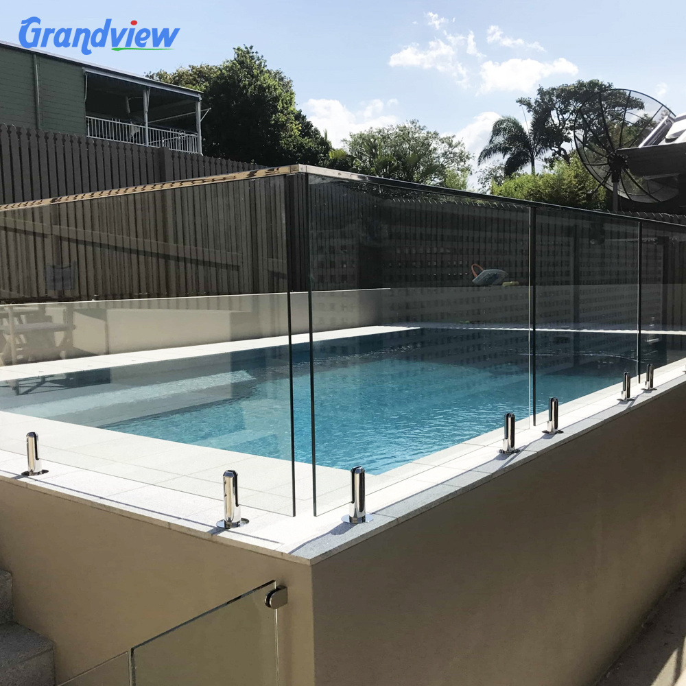 Construction Safety Barrier Tempered Laminated plexiGlass Fence For Pool