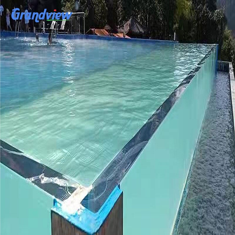 100mm acrylic oval swimming pool transparent paint acrylic glass swimming pool