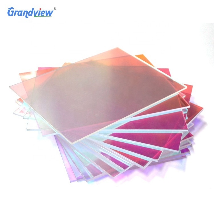 2-30mm coloured radiant plastic Iridescent glass acrylic sheet