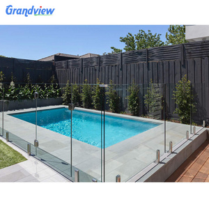 Construction Safety Barrier Tempered Laminated plexiGlass Fence For Pool