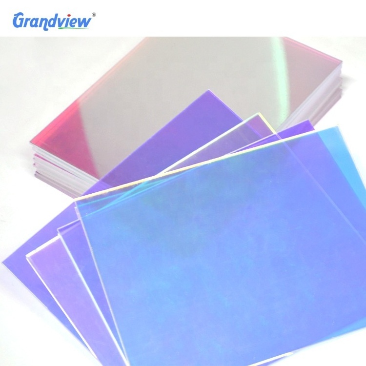 2-30mm coloured radiant plastic Iridescent glass acrylic sheet