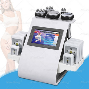 Freeshipping  6 in 1 40K Vacuum Cavitation System  Anti Cellulite RF Lipolaser Kim 8 Slim Slimming Machine