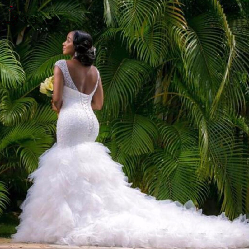 African Wedding Dress Custom Made Formal Bridal Gowns Designs Lace Beading Vestido De Casamento Mermaid Wedding Dresses