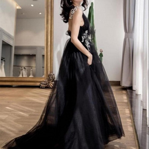 quinceanera dresses Long Backless vestidos de quinceanera 15 Black Evening Gown Western Gowns Party Dresses Vestidos De Fiesta