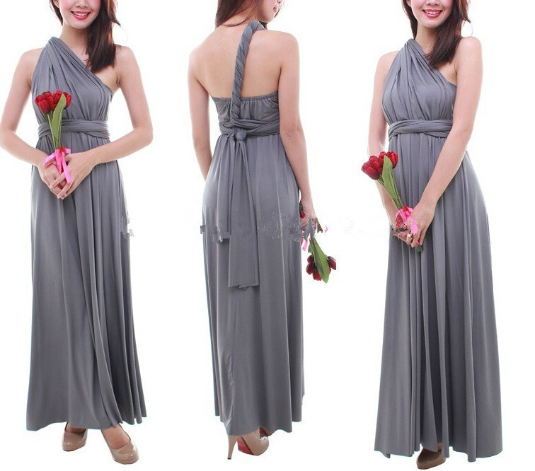 Colourful Bridesmaid Dresses Designs For Adult Women Fashion Multi Wear Convertible Dress Mixed Style Bridesmaid Gowns