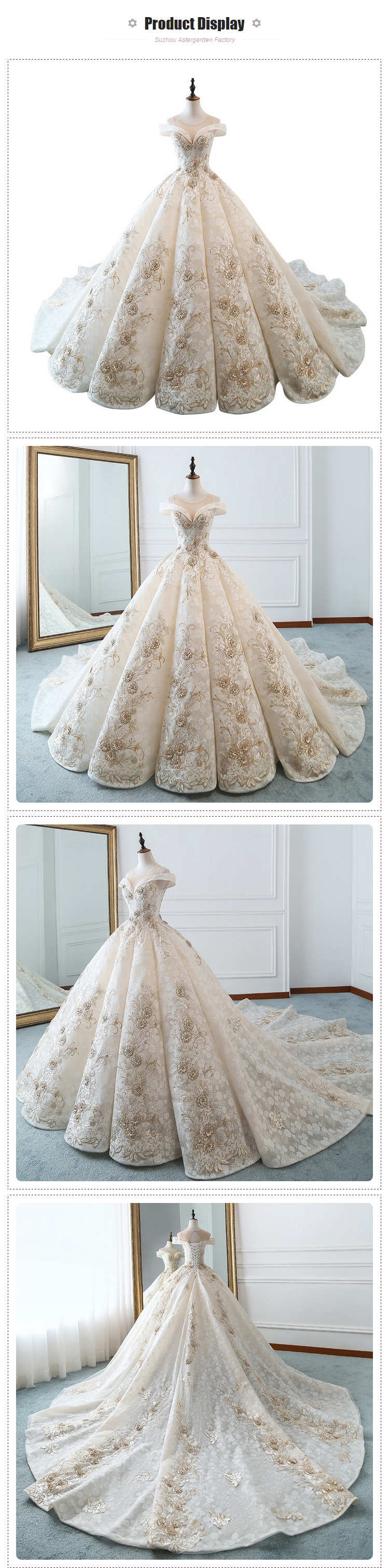 GS901 Princess Bride Wedding Dresses Wedding Dress Bridal Gowns 2023 Lace Sweet Ball Gown