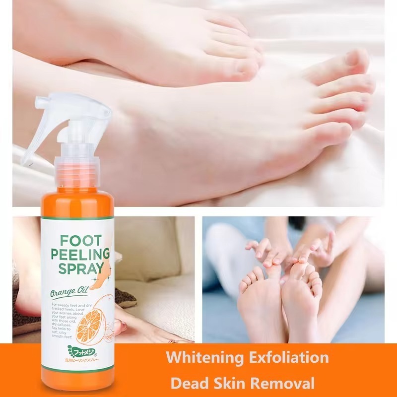 Instant Remove Dead Skin Foot Moisturizing Hydrating Nourish Peel Orange Oil Antifungal Foot Peeling Spray 110ML