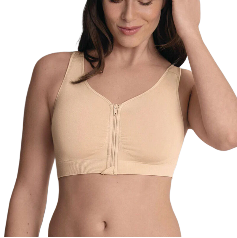 Comfortable Plus Size Women's Power Adjustable Straps Removable Padded Seamless Short Front Zip Sports Bra