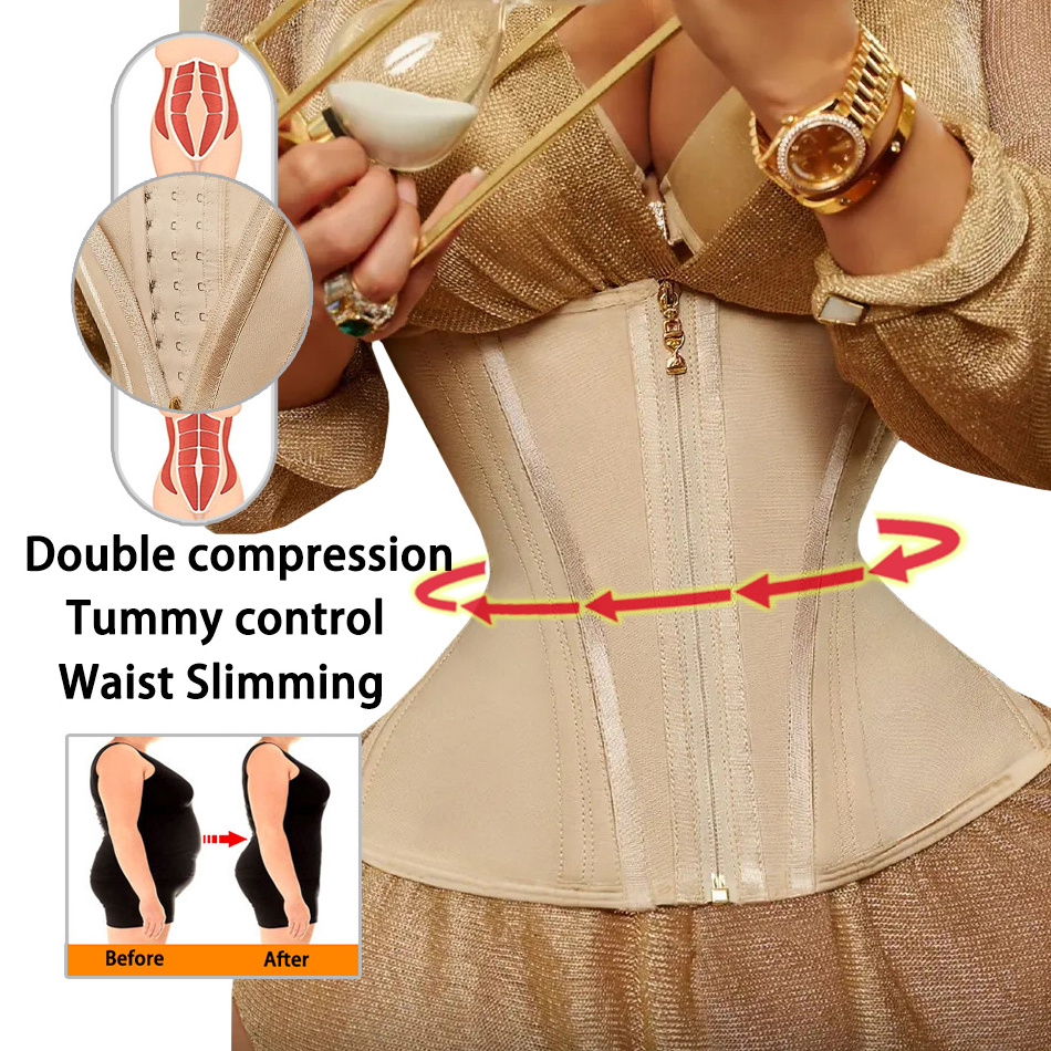 Wholesale New Trendy Latex Hourglass Tummy Control Body Slimming Belt Shapewear Corset Waist Trainer Shapers For Women