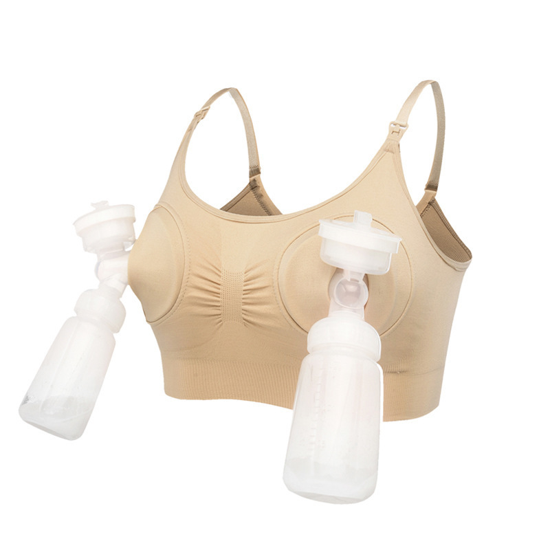 Ld-brwx076 Adjustable Hand-free Breast Pumping Underwear For Women Parturients No Steel Ring Bra Nursing Bra