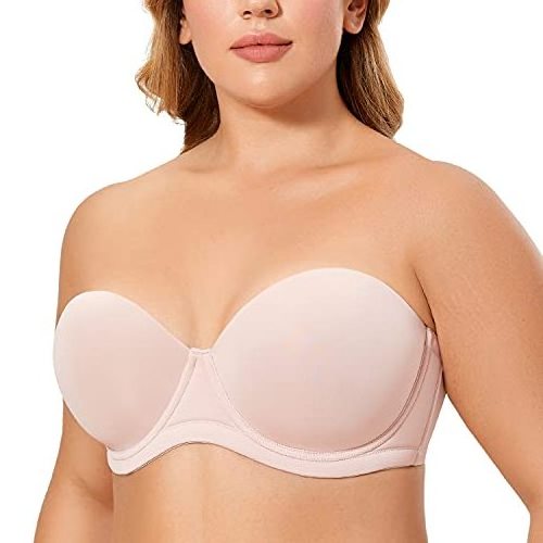 Women's Underwear Full Coverage Cotton Wireless Invisible Sexy Seamless 38 Cup Big Size Strapless Women Bra