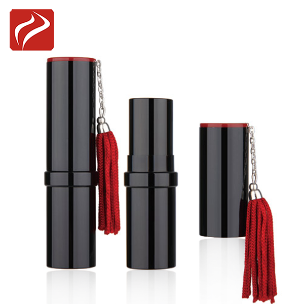 Luxury red aluminum lipstick container with tassels lipstick case for makeup