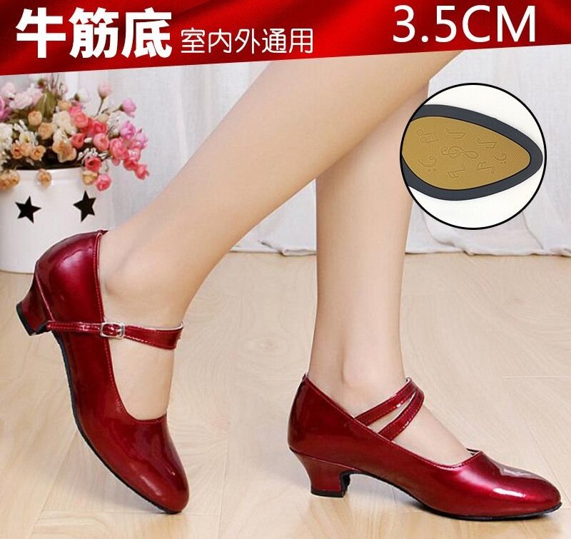 shuo women  5.5cm  and 3.5cm high heel  Latin dance sandals  woman cozy shiny gold silver black  dance shoes