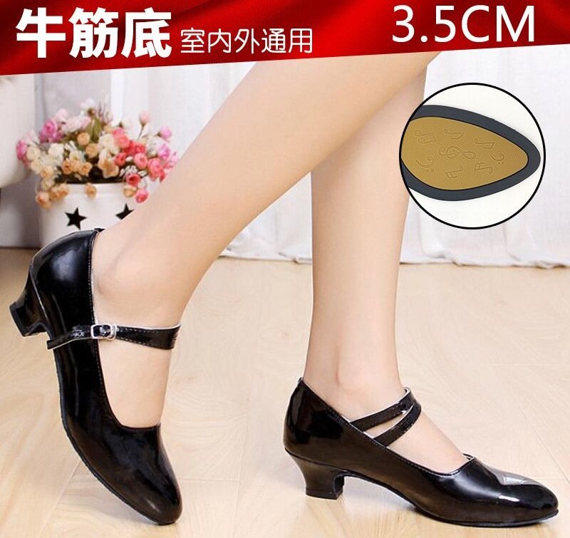 shuo women  5.5cm  and 3.5cm high heel  Latin dance sandals  woman comfy soft sole shiny gold silver black  dance shoes