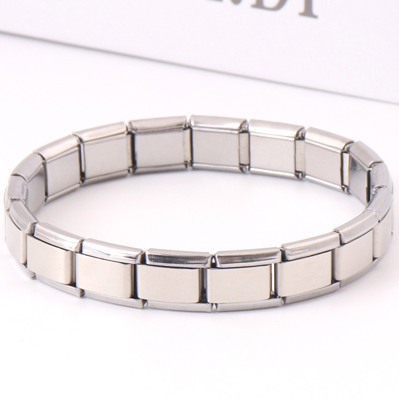 Stainless steel Italian charm bracelet links for DIY bracelets making accessories, men women gift Italian charm bracelet