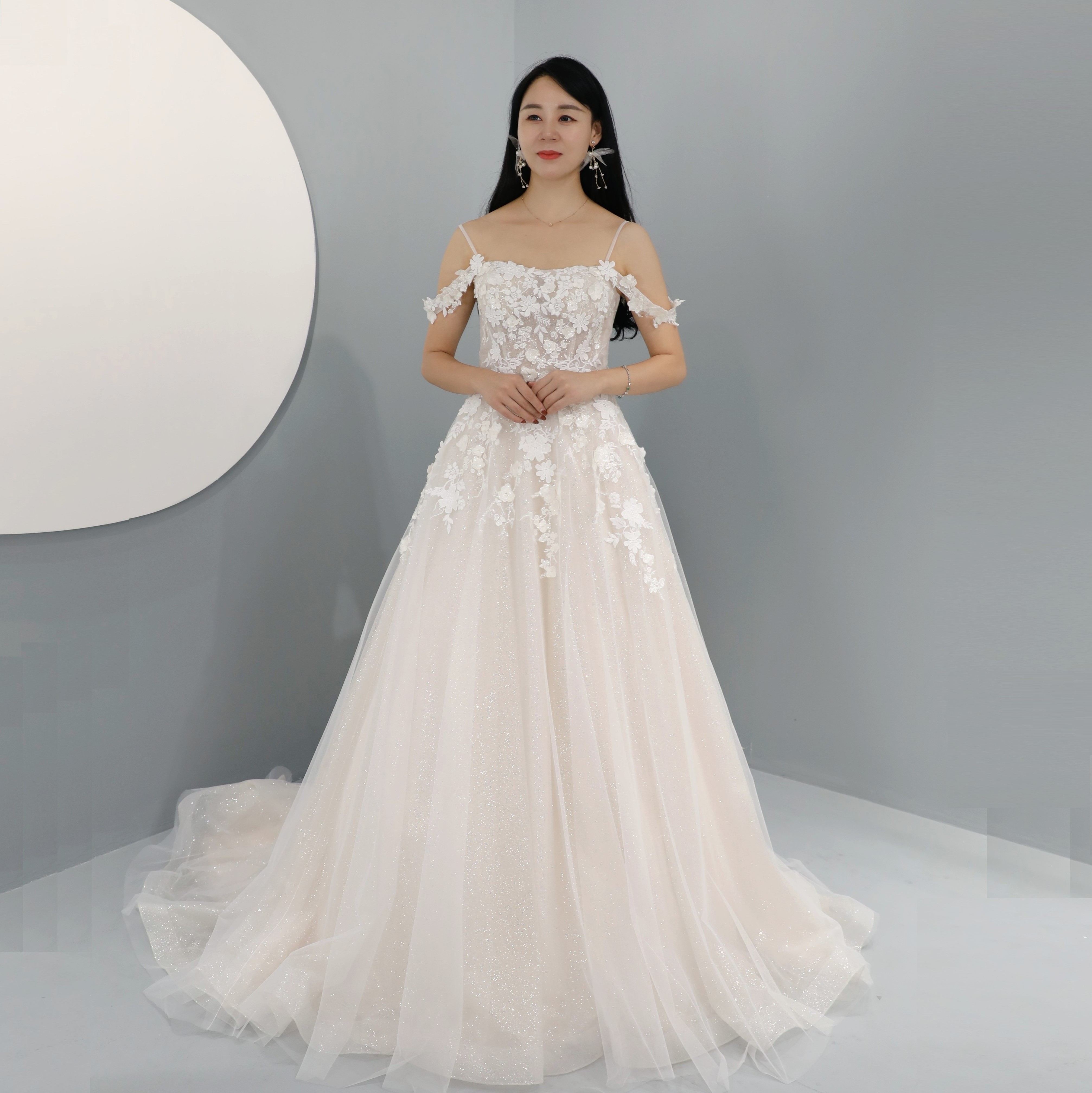 wedding dress 2024 vestido de noiva  ball gown luxury wedding  gowns 3D lace flower for bridal lady