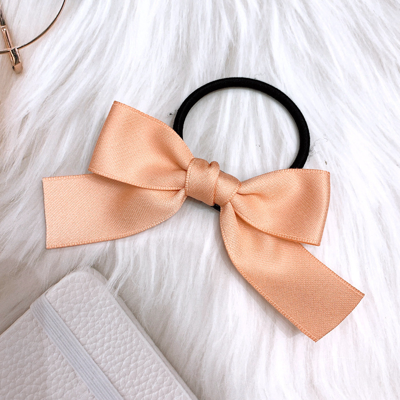 Popular Children Ribbon Bow Hairclip Elastic Scrunchies Girl's Cartoon Colorful Ponytail Hair Loop Bebe Cute Hair Accessories