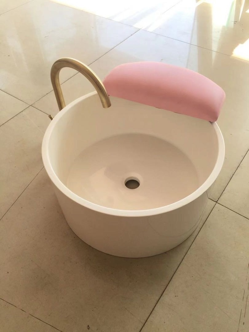 New style Glass fiber foot tub without pipe jet massage footbath durable portable pedicure basin