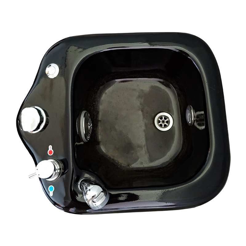 salon spa pedicure sink with faucet black pedicure basin