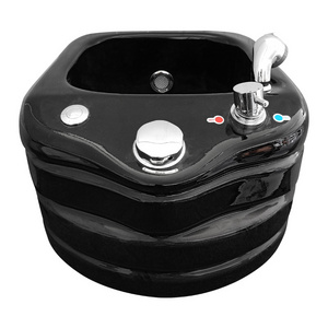 salon spa pedicure sink with faucet black pedicure basin