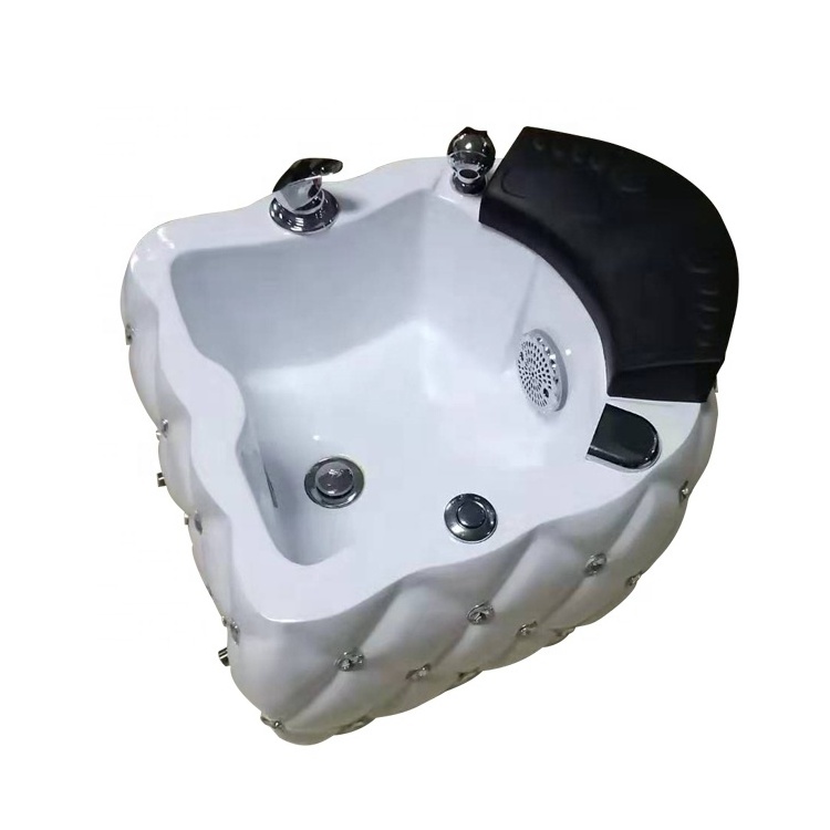 New style Glass fiber foot tub without pipe jet massage footbath durable portable pedicure basin