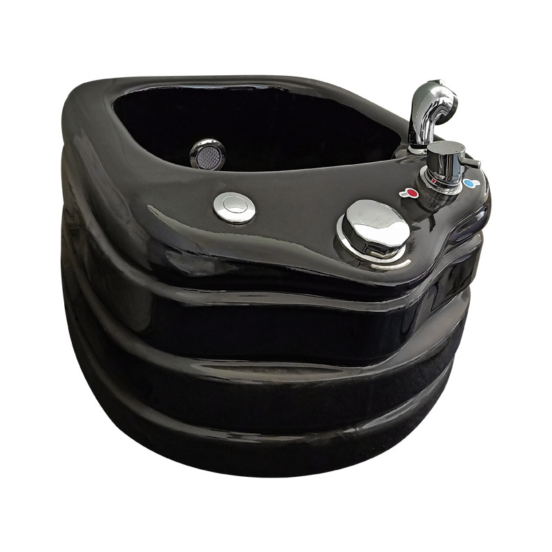 salon spa pedicure sink with faucet black pedicure basin