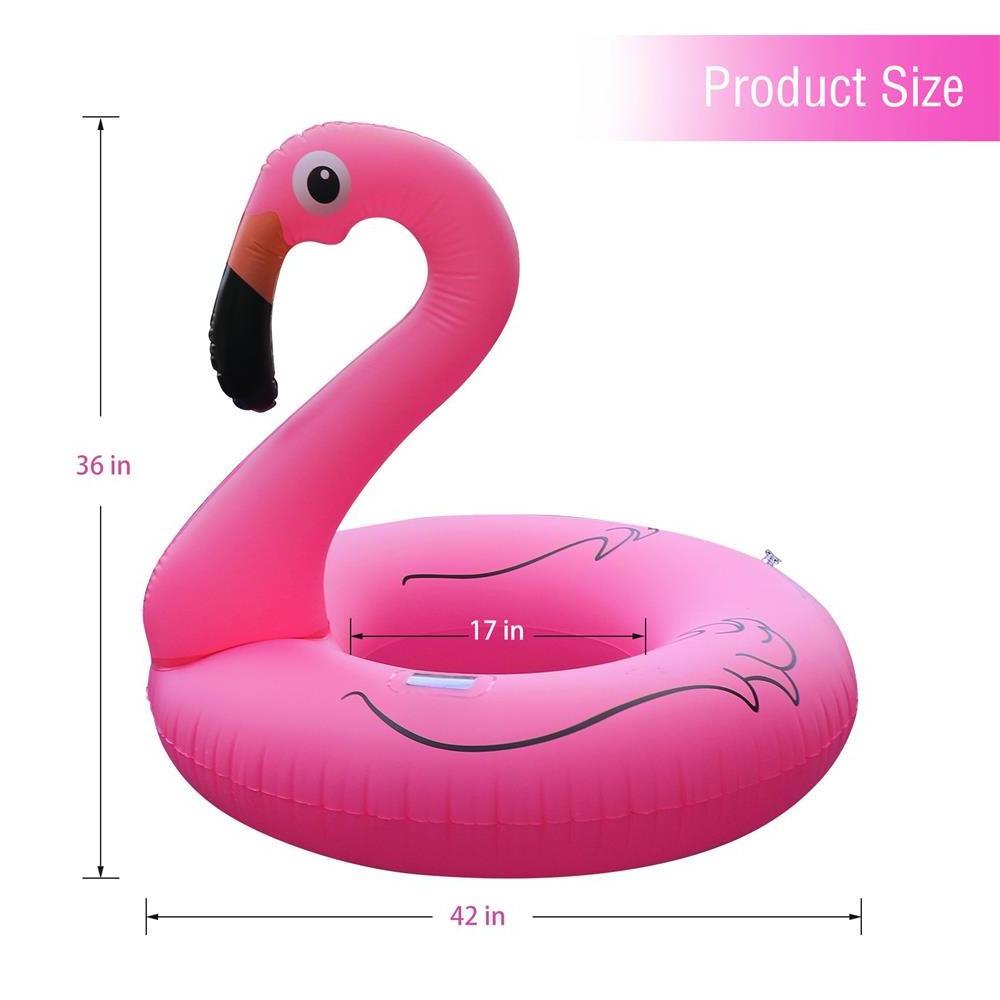 Inflatable Flamingo Pool Floats Solar Lights For Adults Pool Toys Party