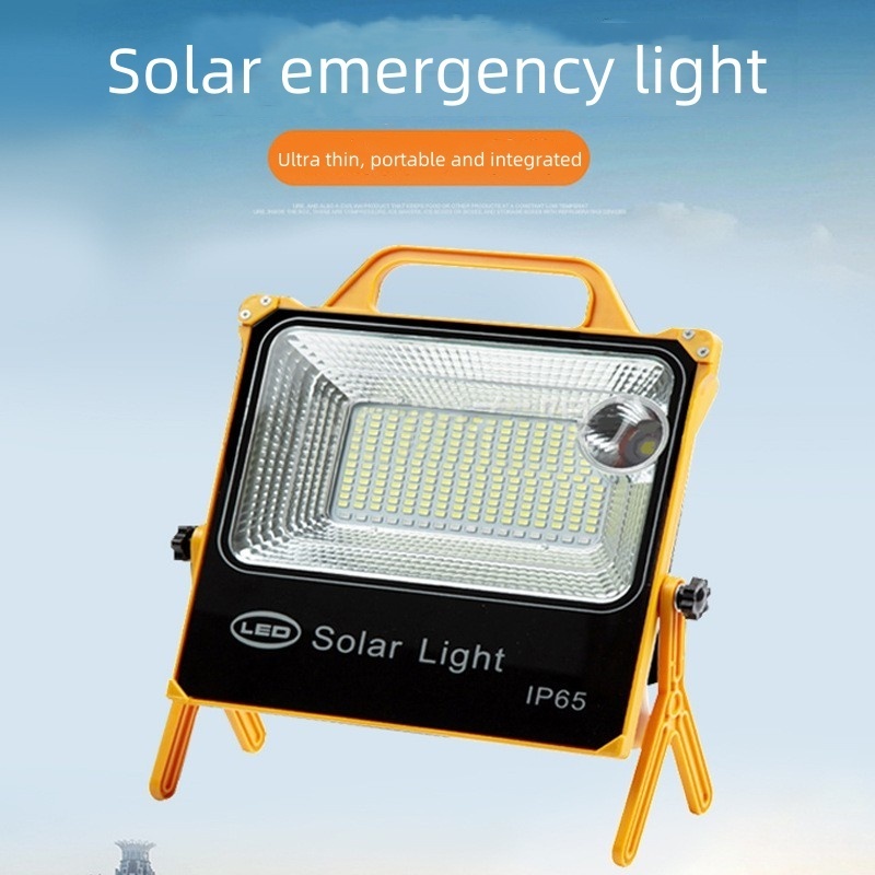 Solar Emergency Light Outdoor Travel Camping Waterproof High Power Super Bright Charging Multi functional Portable Street Light