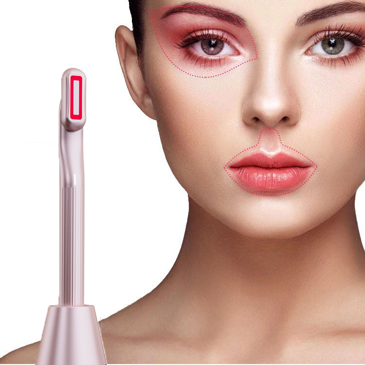 Handheld EMS warming face and eye beauty magic wand Red light therapy Ionic Eye Care Massager