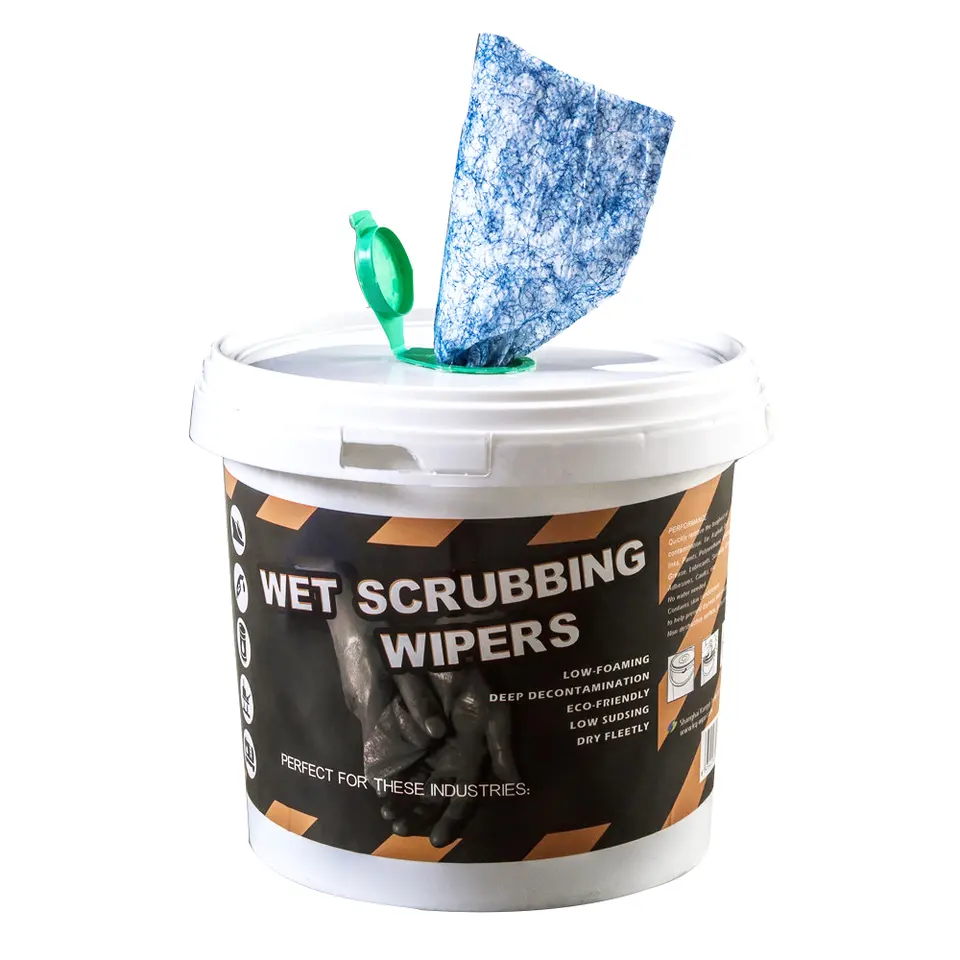 disposable multipurpose surface industrial big wipes heavy duty bucket tub barrel scrub wet hand cleaning wipes