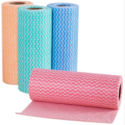 China Supplier Customized  Non-woven dish cloth roll disposable household kitchen cleaning cloth