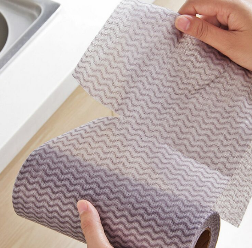 China Supplier Customized  Non-woven dish cloth roll disposable household kitchen cleaning cloth