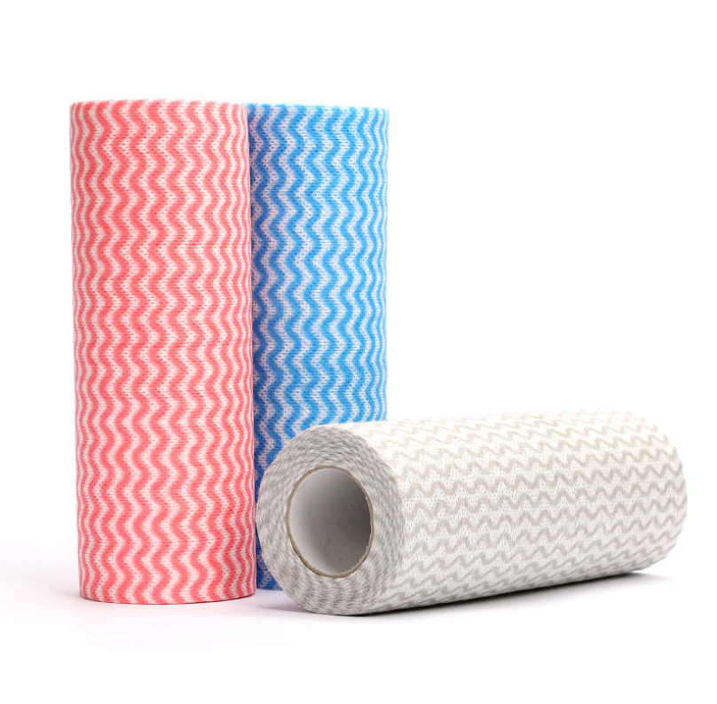 China Supplier Customized  Non-woven dish cloth roll disposable household kitchen cleaning cloth