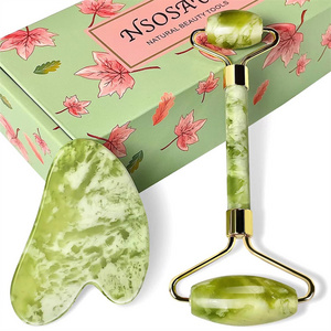 Gua Sha Facial Tool - Face Roller Natural Jade Roller for Face - Aging Wrinkles,Puffiness Facial Skin Care Product Massager