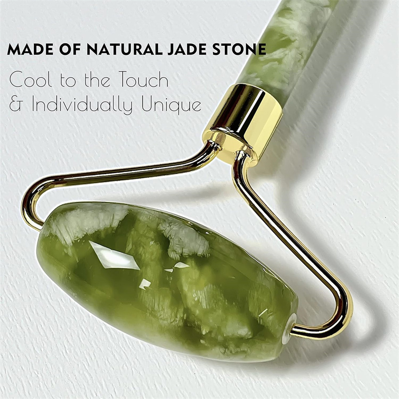 Gua Sha Facial Tool - Face Roller Natural Jade Roller for Face - Aging Wrinkles,Puffiness Facial Skin Care Product Massager