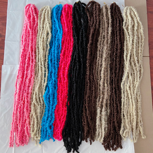 36 inch Wholesale Distressed Butterfly Locs Crochet Hair Premade Ombre Color Braiding Butterfly Faux Locs Vendors