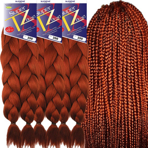 84 inch 165 grams Wholesale hot water eXpression super braid  Hair inflame retardant Braiding Hair Synthetic Jumbo Braiding Hair