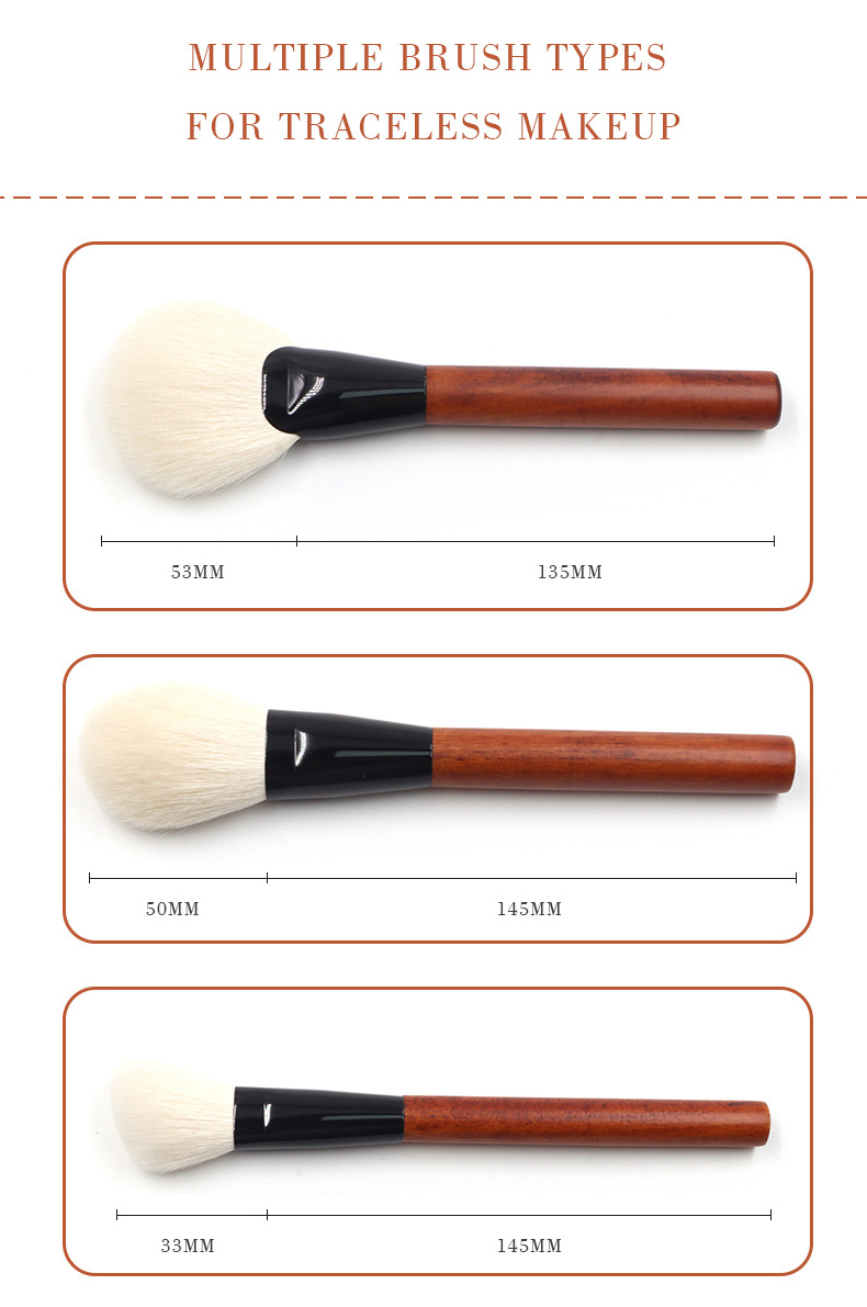 Guangdong factory makeup brush luxury quality wooden handle 12pcs foundation powder eyeshdow makeup brushes set