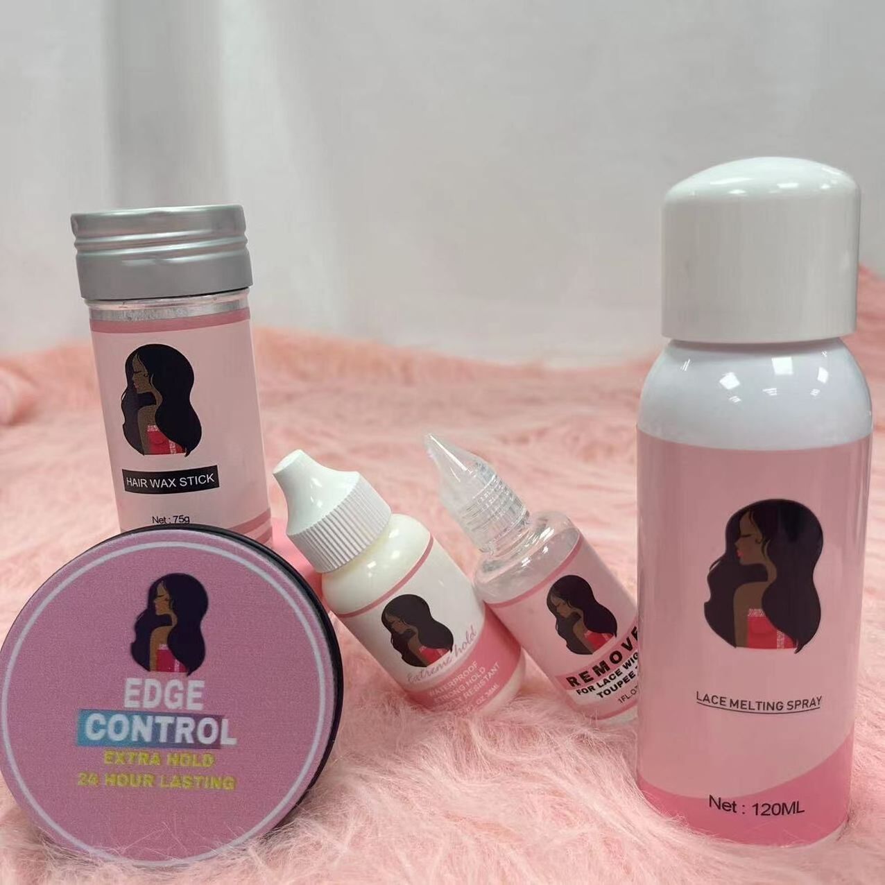 Lace Tint  Spray For Wig and Lace Front Wig Glue Waterproof Lace Glue Invisible Hair Glue and Wax Stick Edge Control