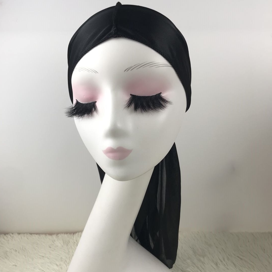 Custom Printed Extra Long-Tail Head Wraps Doo rag Do rag Durags For Men Du Rag Designer Durag