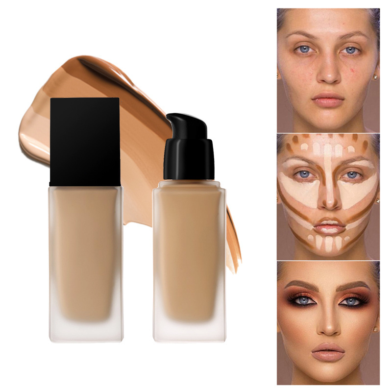 Waterproof Brightening Foundation Long Lasting Face Base Concealer Tone Whitening Face Makeup