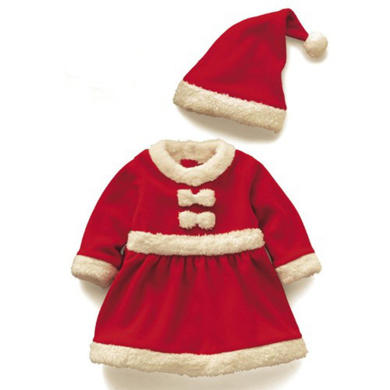 FuYu High Quality Baby Santa Costume Toddler Christmas Dress Up Clothes Outfit For Winter