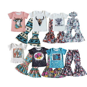 Conjuntos de ropa para ninas con nido de abeja Fashion Big Size Summer Smocked Baby Girls Clothing Sets Wholesale