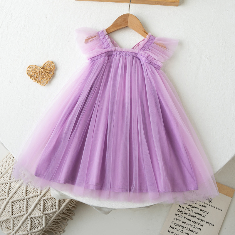 Fuyu High Quality Layered Butterfly Tulle Tutu Dress for Baby Girls Toddler Girl Princess Dresses