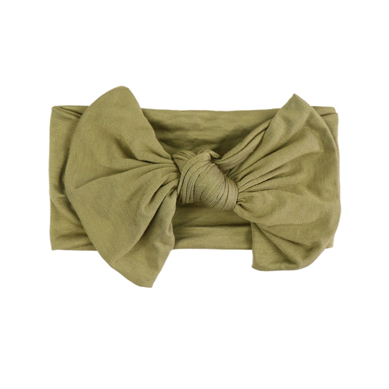 Fuyu Bamboo Viscose New headband custom baby girls hair bows for girls custom cotton jersey headwraps Bow Headbands Wholesale