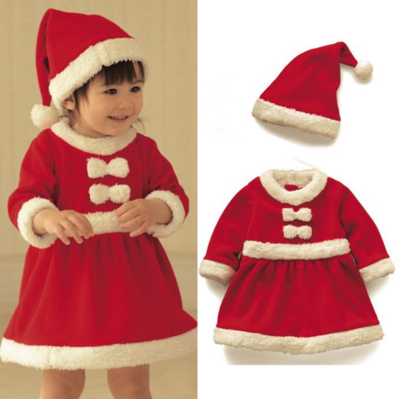 FuYu High Quality Baby Santa Costume Toddler Christmas Dress Up Clothes Outfit For Winter