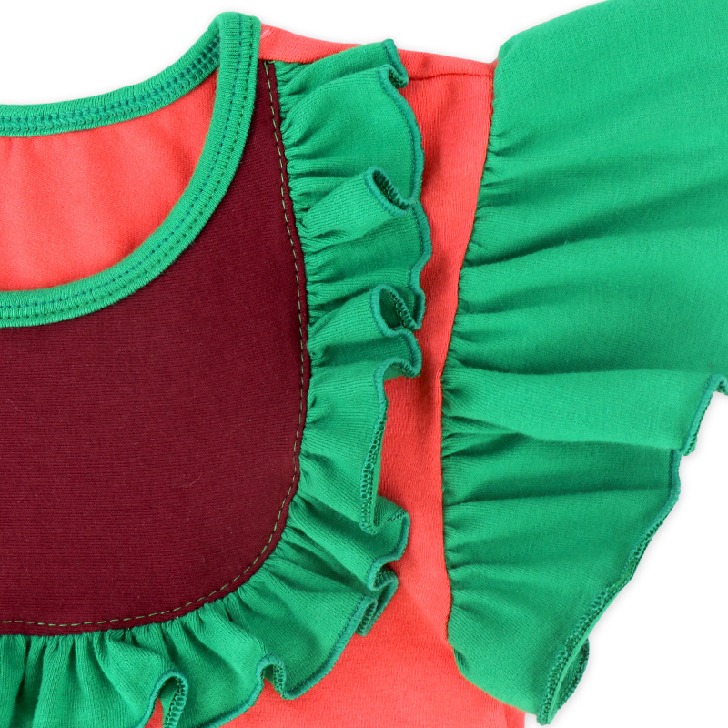 2023 New Western Girl Red And Green Patches Christmas Princess Casual Flower Dress  Infant Toddler Kids Clothing Baby Clothes