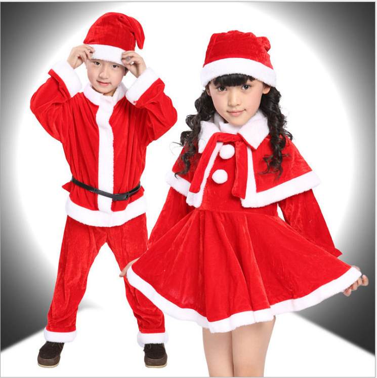 FuYu High Quality Baby Santa Costume Toddler Christmas Dress Up Clothes Outfit For Winter